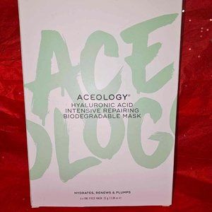 **NIB** Aceology Hyaluronic Acid Intensive Repairing Biodegradable Mask x4